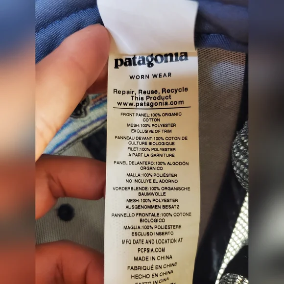 Patagonia Adult Adjustable Mesh Snap-Back Gray Embroidered Logo Baseball Cap Hat - Picture 6 of 7